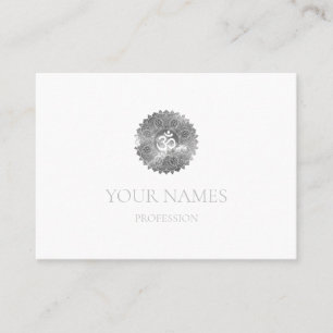 BUSINESS CARD : RAINBOW MANDALA + OHM