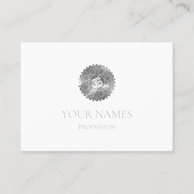 BUSINESS CARD : RAINBOW MANDALA + OHM  (Front)