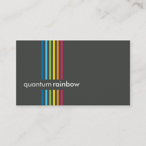 Customizable BUSINESS CARD :: rainbowed stripe 3