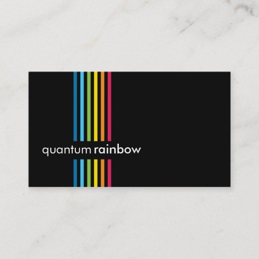 Customizable BUSINESS CARD :: rainbowed stripe 6