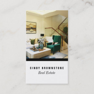 Business Card Realtor Photo Custom Template Plain
