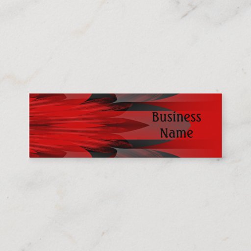 Customizable Business Card Red Black Abstract