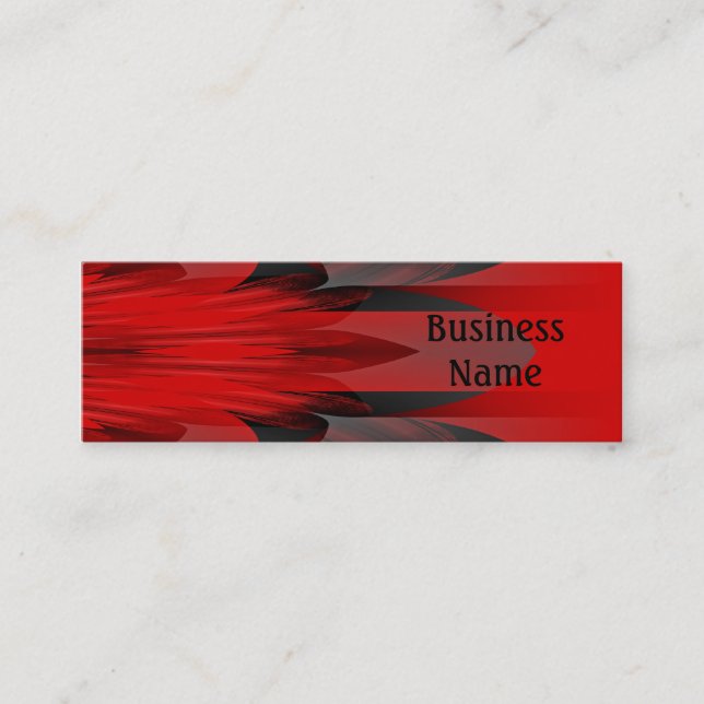 Business Card Red Black Abstract (Front)