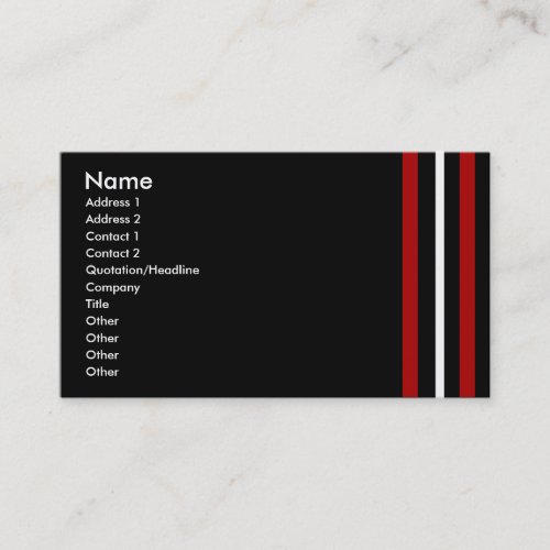 Create Your Own Business Card Red Black White