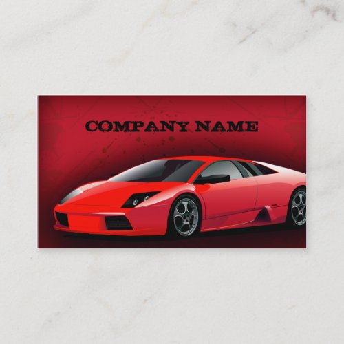 Business Card Red Sports Car