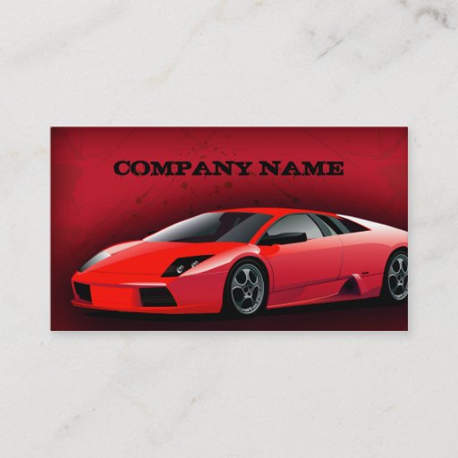 Customizable Business Card Red Sports Car