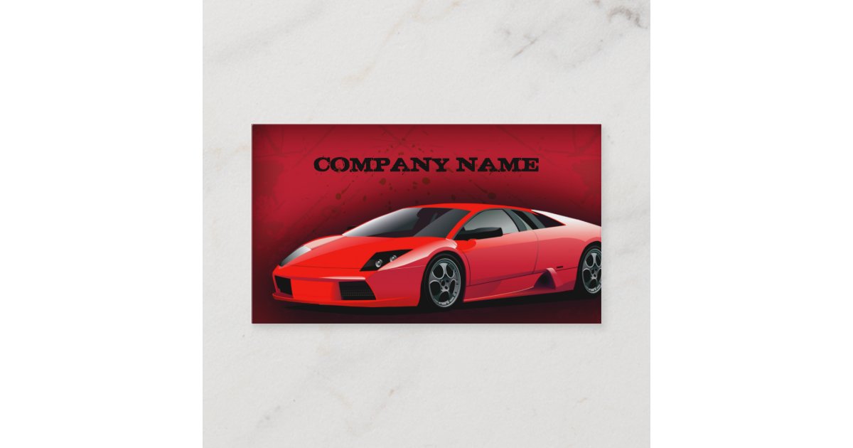 Business Card Red Sports Car | Zazzle
