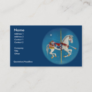 Business Card - Red, White & Blue Carousel Horse