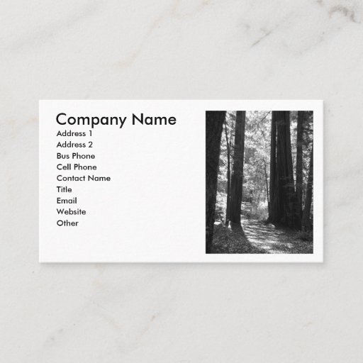 Customizable Business Card - redwoods