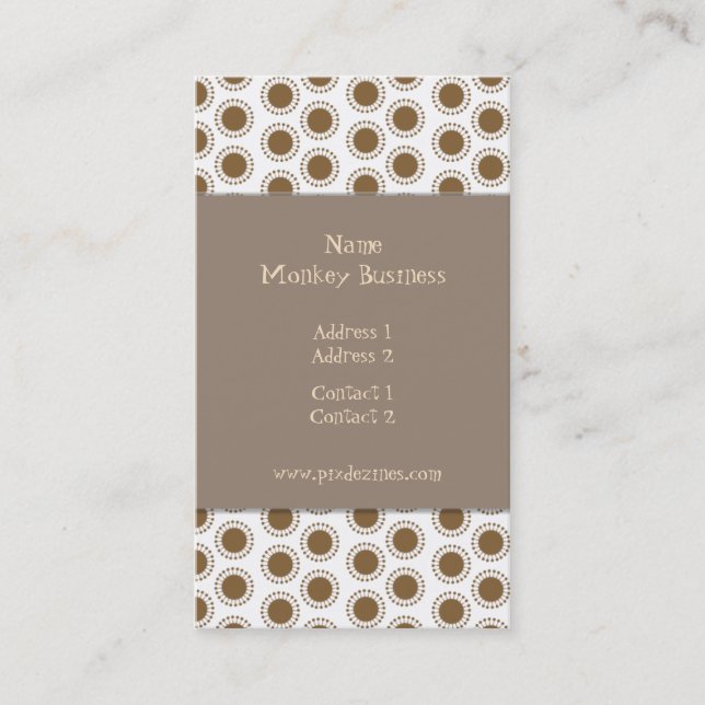 Business Card ~ Retro stars, blush (Front)