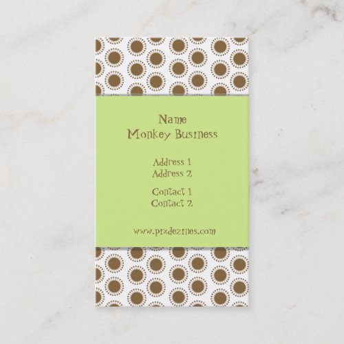 Business Card ~ Retro stars, cocoa