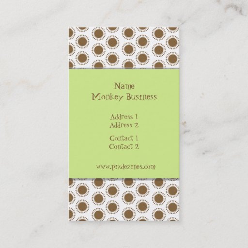 Customizable Business Card ~ Retro stars, cocoa