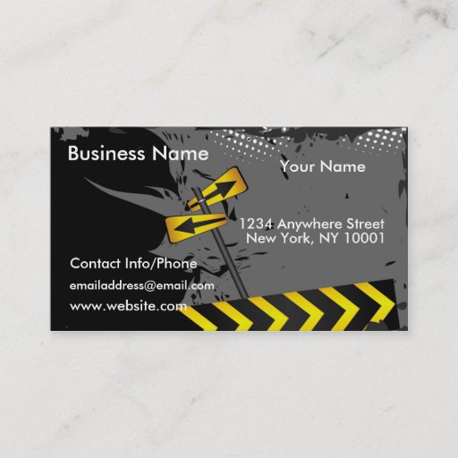 Customizable Business Card Road Signs 2