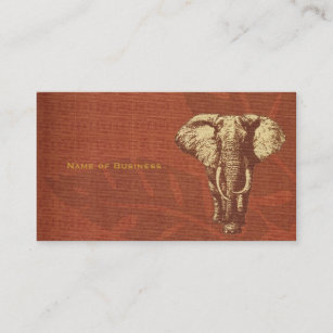Business Card Safari Elephant