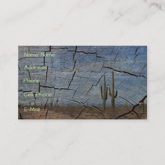 Business Card Saguaro Cactus (Front)