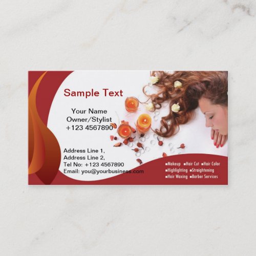 Business Card Salon Orange