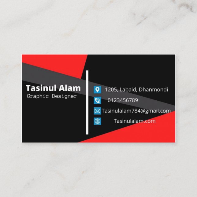 Business Card Sample. (Front)