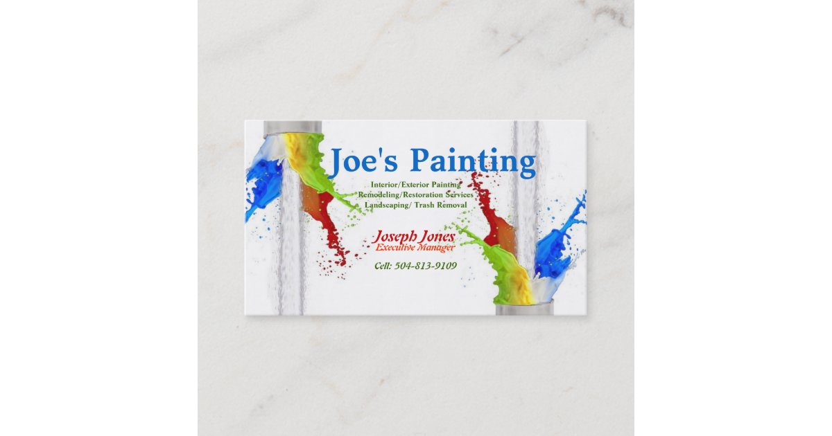 Business Card Sample Painting Series Revised Business Card