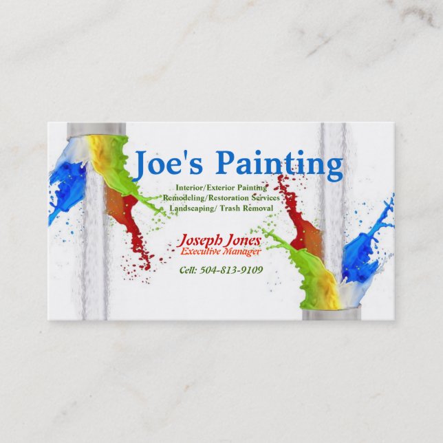 Business Card-Sample (Painting Series Revised) Card (Front)
