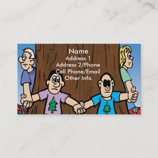 Customizable Business Card: Save Our Trees
