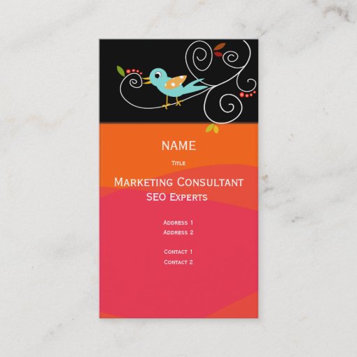 Customizable Business Card SEO Marketing Consultant