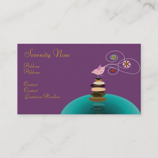 Customizable Business card, Serenity Now