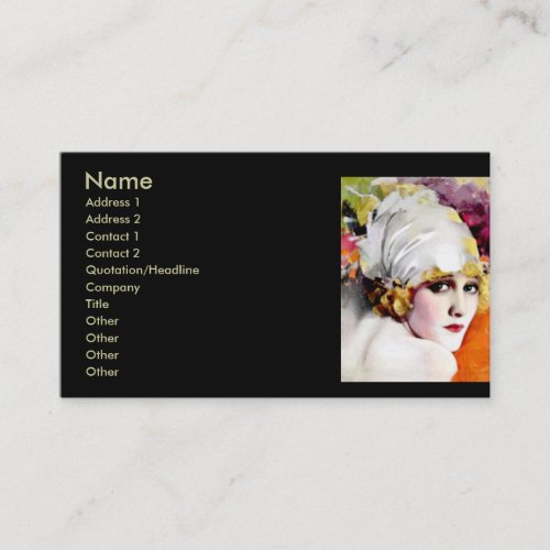Business card, silent film star Anna Nilsson