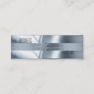 Business Card Silver Blue Art Deco