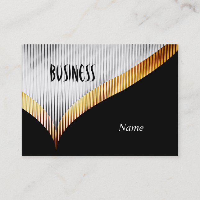 Business Card Silver Gold Black White (Front)