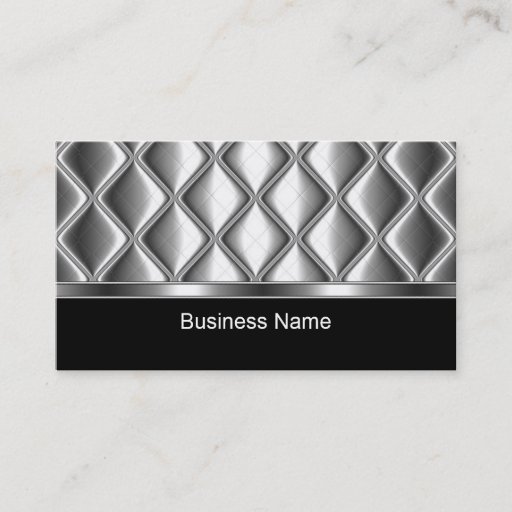 Customizable Business Card Silver Tile Trim