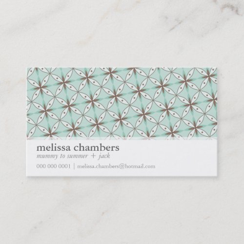 BUSINESS CARD simple funky pattern