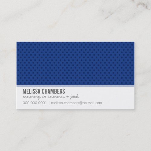 BUSINESS CARD simple mini spots royal dark blue
