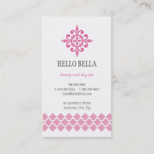 BUSINESS CARD simple modern motif pink