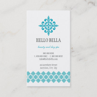 BUSINESS CARD simple modern motif turquoise