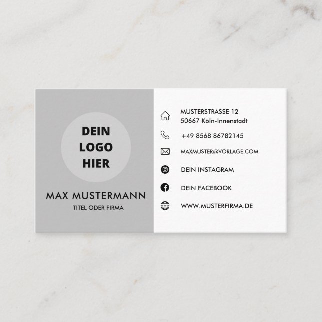 Business Card Simple Self-Design - Template (Front)