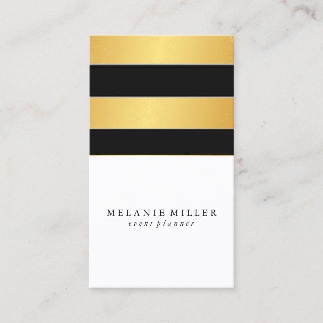 Business Card - Simplistic Foil Stripes (Front)
