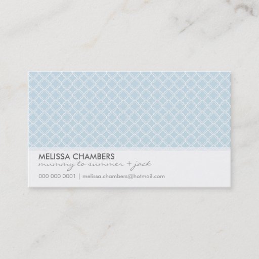 Customizable BUSINESS CARD :: simplistic-pattern 1L