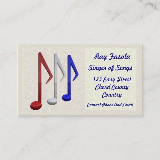 Customizable Business Card - Singer