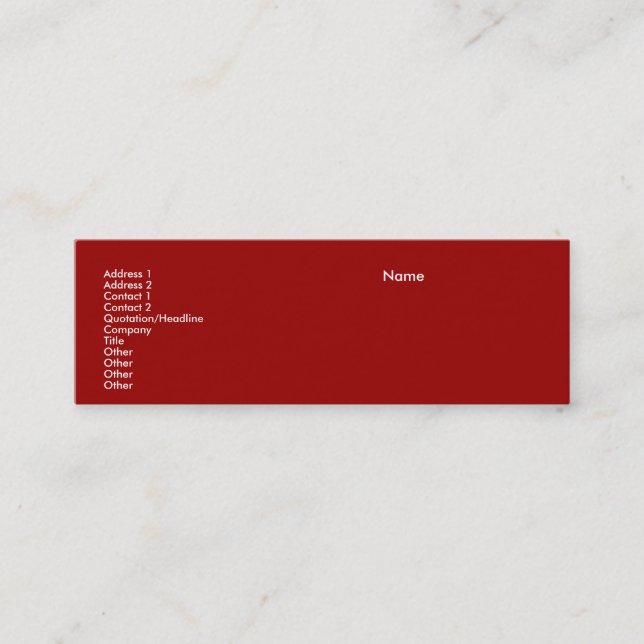 Business Card Skinny (Front)