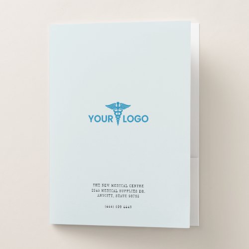 Business Card Slot  Your Logo Custom Pocket Folder