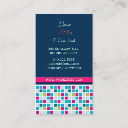 Business Card Square Colors