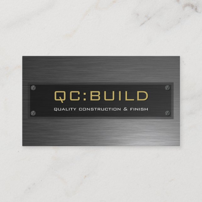 BUSINESS CARD :: stainless steel riveted 3 (Front)