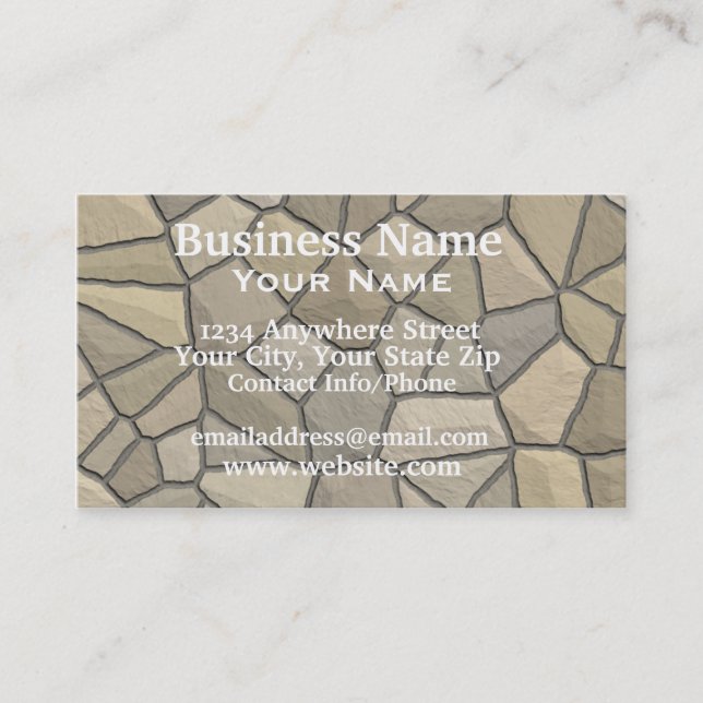 Business Card Stone Wall rock (Front)