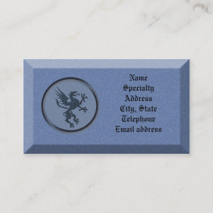 Business card Stone with mythological griffin