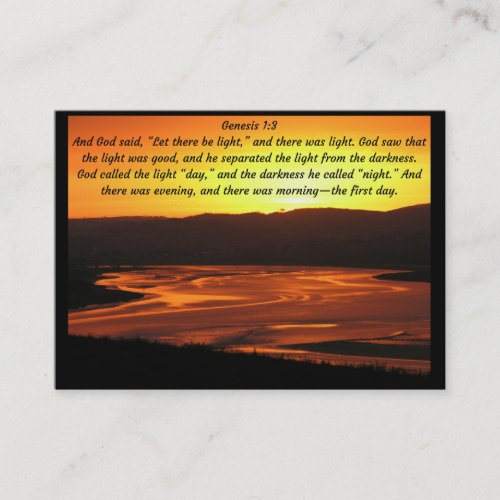 Business card_ stunning image and Bible quotation Business Card