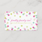 BUSINESS CARD :: stylish confetti pink lime mint