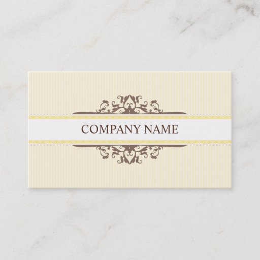 Customizable BUSINESS CARD stylish divine vintage mocha yellow