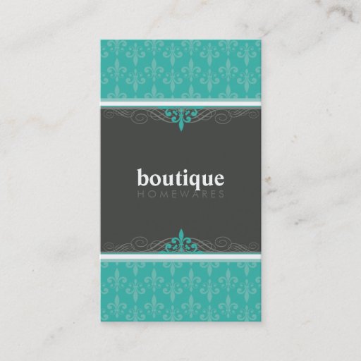 Customizable BUSINESS CARD stylish fleur de lis