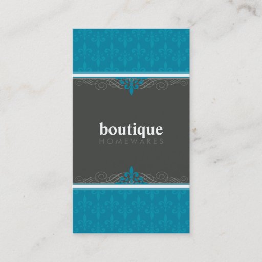 Customizable BUSINESS CARD stylish fleur de lis