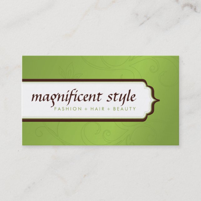 BUSINESS CARD :: stylish magnificence 9 (Front)